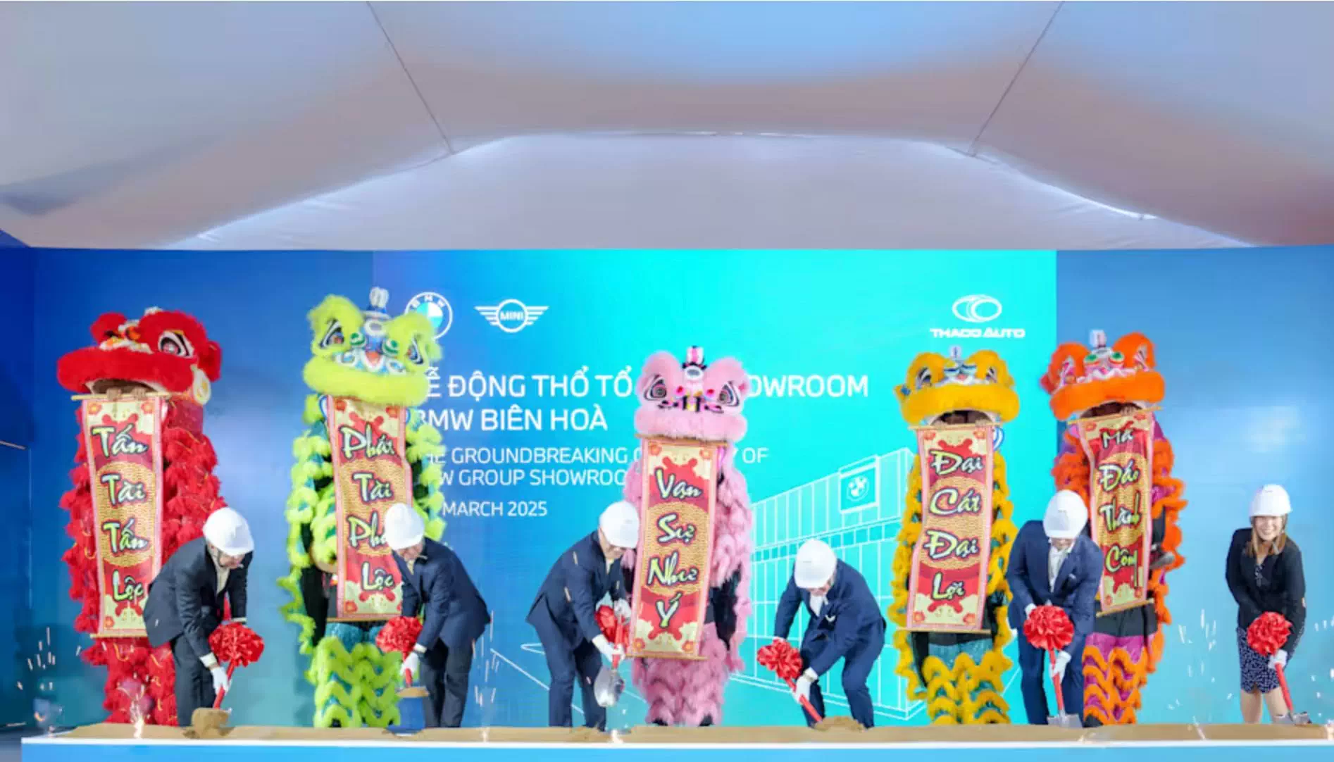 THACO AUTO tổ chức Lễ động thổ Tổ hợp showroom BMW - MINI theo tiêu chuẩn Retail.Next tại Biên Hòa.